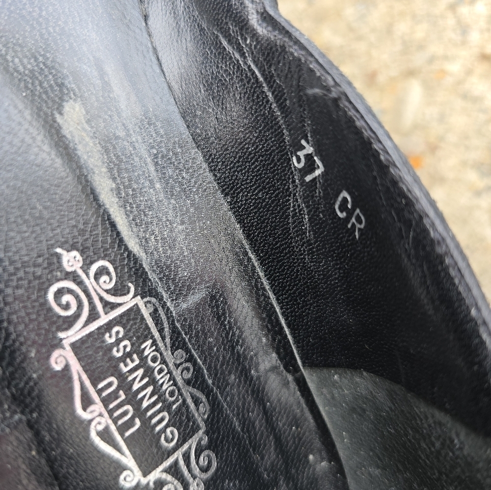 Lulu Guinness Womens Black Suede Embroidered Ballet Flats Size 37, 37.5 *read* - Picture 7 of 8